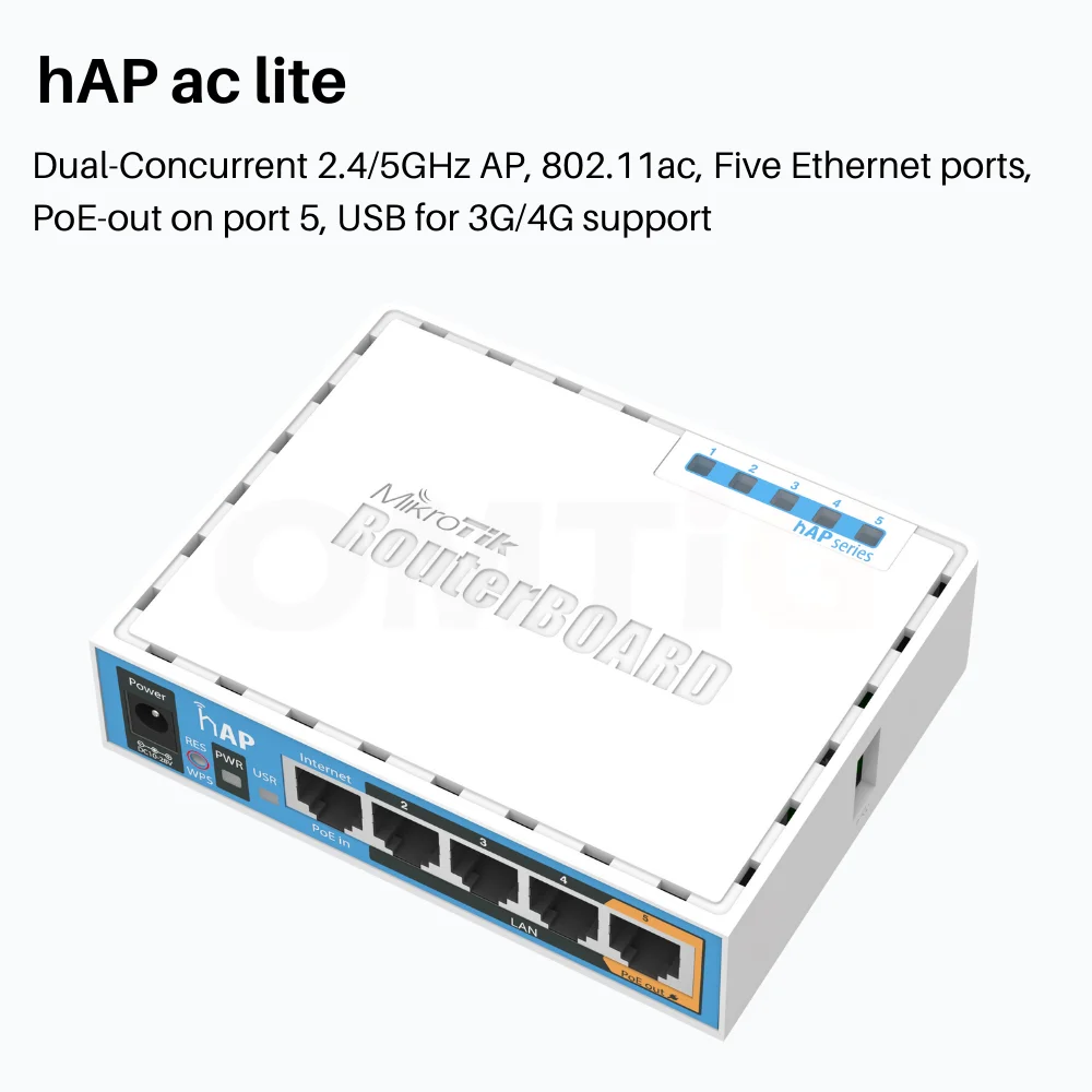 Mikrotik RB952Ui-5ac2nD (hAP ac Lite) ROS home dual-band wireless router Dual-concurrent Access Point 2.4/5GHz AP