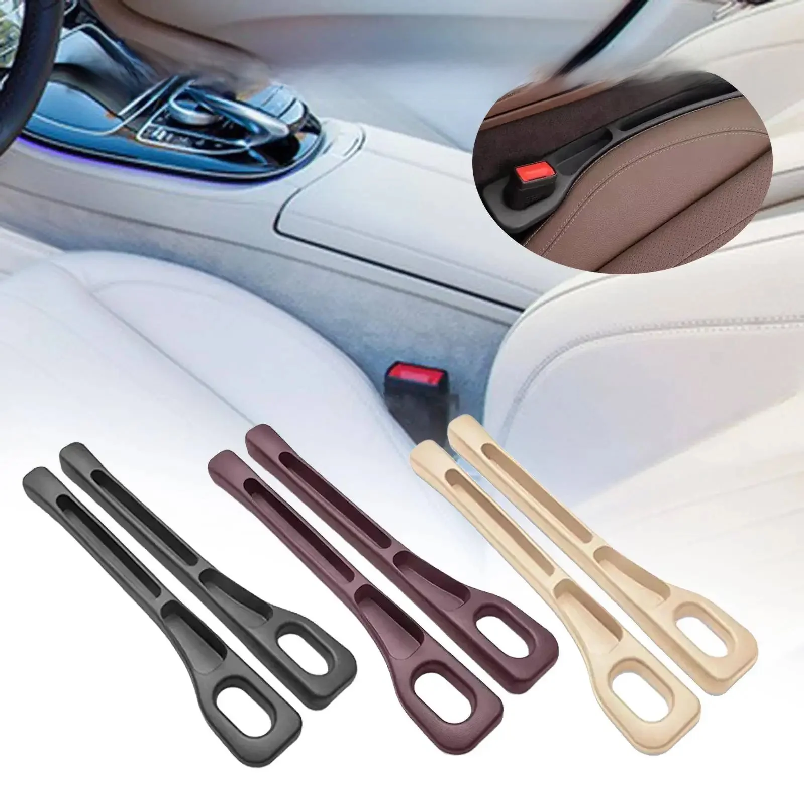 2 Pieces Generic Auto Seat Gap Filler Organizer Car Seat Side Gap Storage,Multifunctional Stop Things from Dropping Phone
