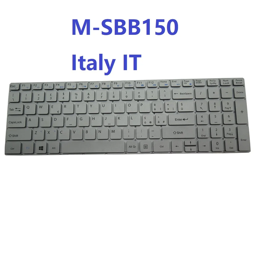 New Laptop Italy IT Frameless Keyboard For Mediacom For SmartBook Blade 150 M-SBB150 Silver