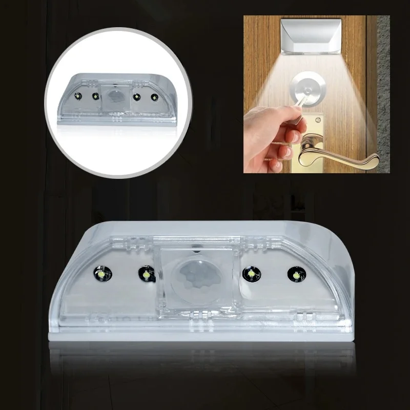 Lampe LED Intelligente en Forme de Trou de Serrure de Porte, Détecteur de Mouvement existent à Piles pour Cuisine, Couloir et Escaliers