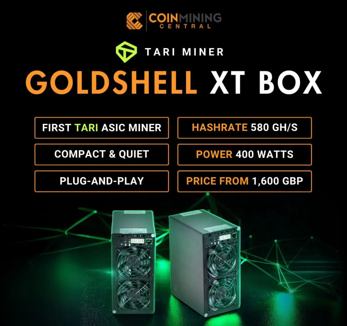 

Buy 5 Get 3 Free Goldshell XT-BOX 580G 400W