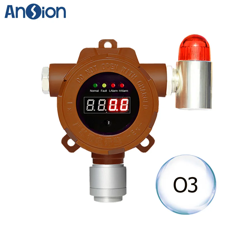 Industrial Ozone Detector Fixed online O3 gas detector 0-20ppm 4-20mA output CE ATEX Approval