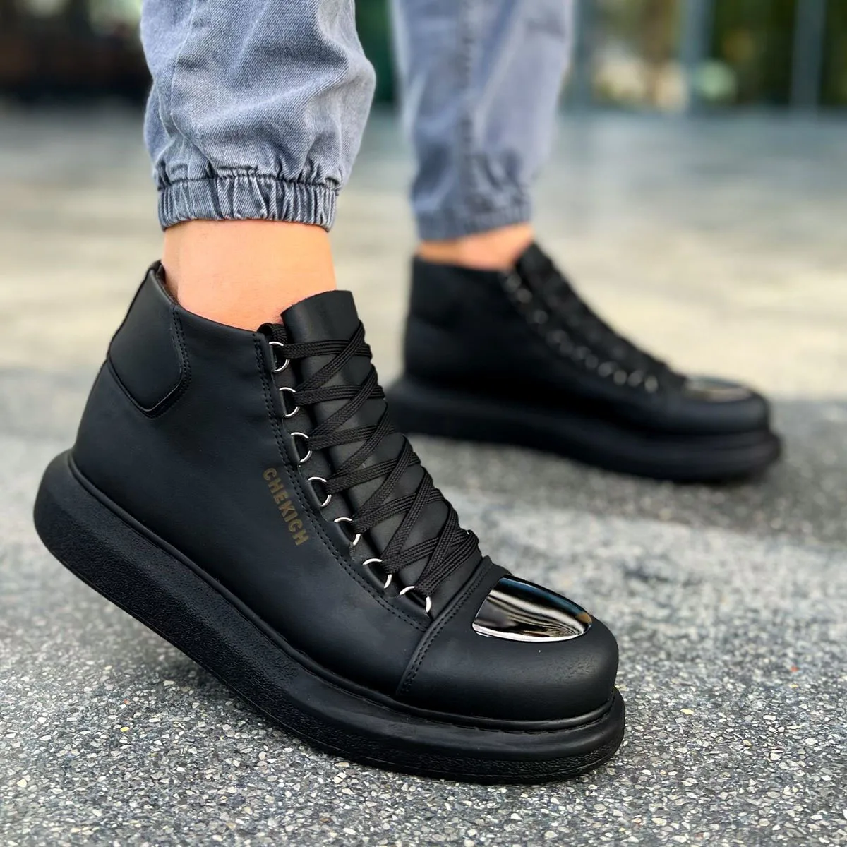 CHEKICH Original Brand Black Roma Mirror 2024 Fashion Men's Boots Running Boots Winter Snow High Quality Men's Boots CH267