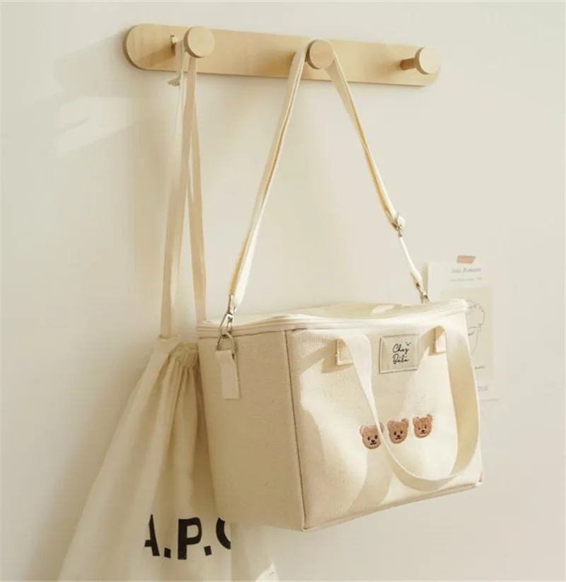Bolsa de almacenamiento de pañales para bebé, organizador de maternidad, bolso de viaje aislante, bolso de hombro para mamá, bolsos de mano para
