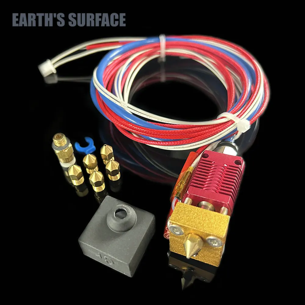 ES-3D Printer Parts MK8 Hotend J-head Kit 0.4mm/1.75mm Filament Extruder For Ender 3/V2 CR10 Ender5 CR6SE 3D Printer Hotend Part