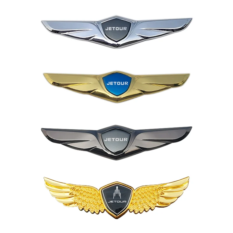 car hood sticker gold wing emblem 3d metal sticker For Chery Jetour X70 X70 SM X90 X95 DASHING i- DM T2 T3 Car stickers decorate