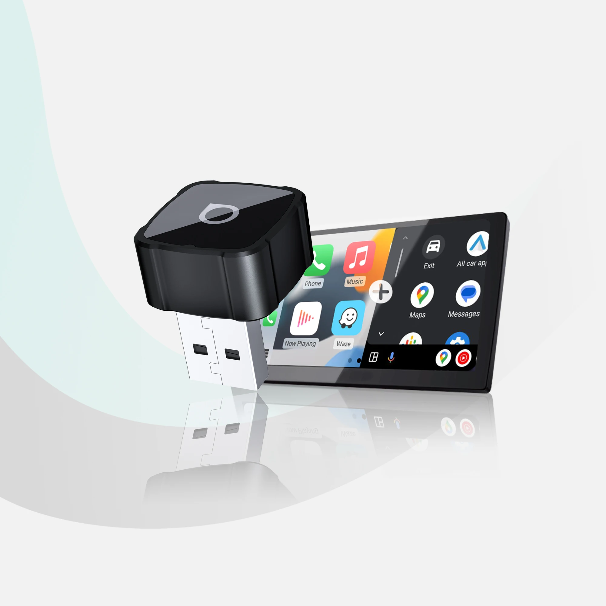OTTOCAST Express MINI AIR 3-in-1 Cube Adapter 4.0 Draadloze CarPlay Android Auto voor iOS Schermspiegeling Auto-accessoires 2026 - afbeelding 2