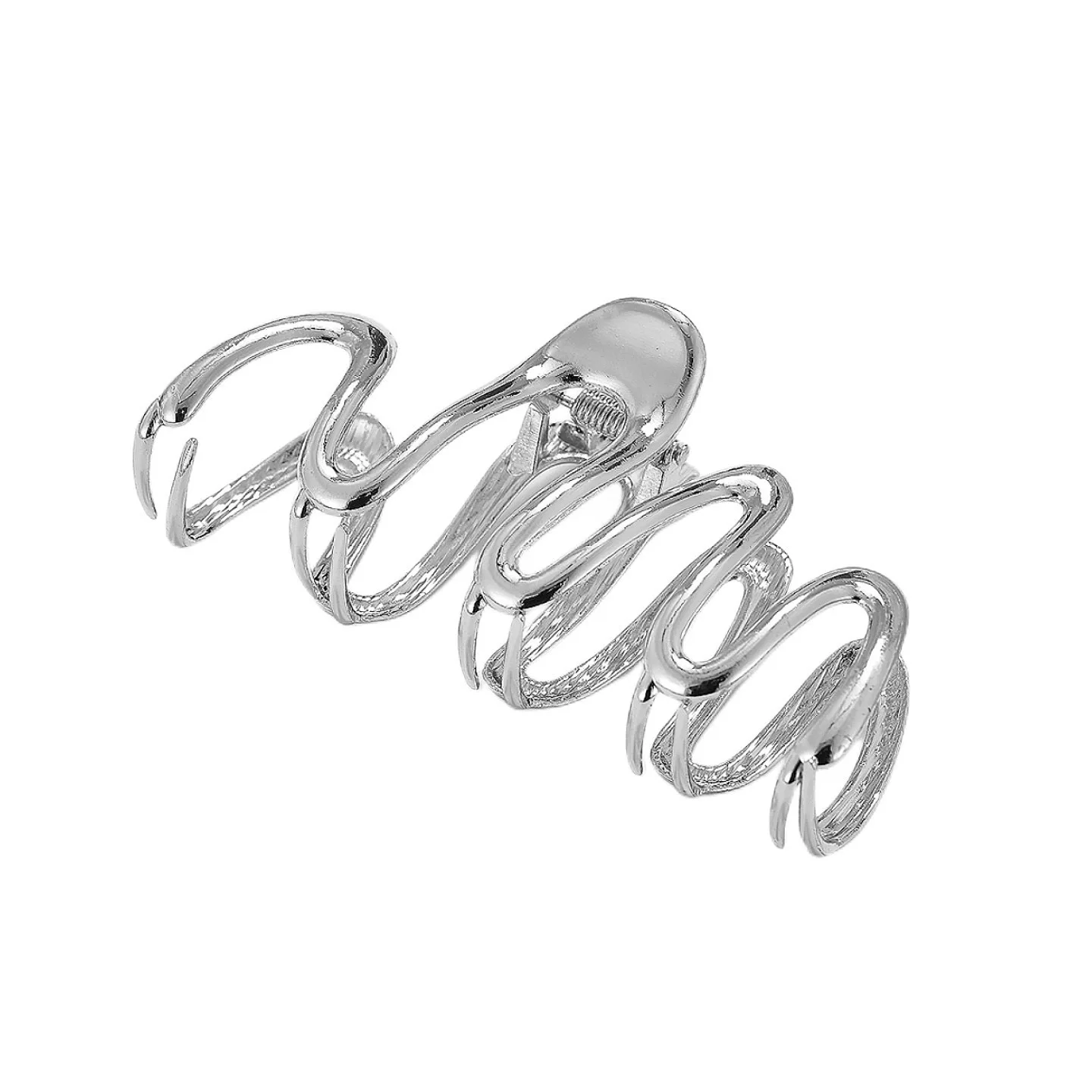 金属製のヘビのような大きな高級サメクリップ後頭部クリップ母の日友達に送るパーティー