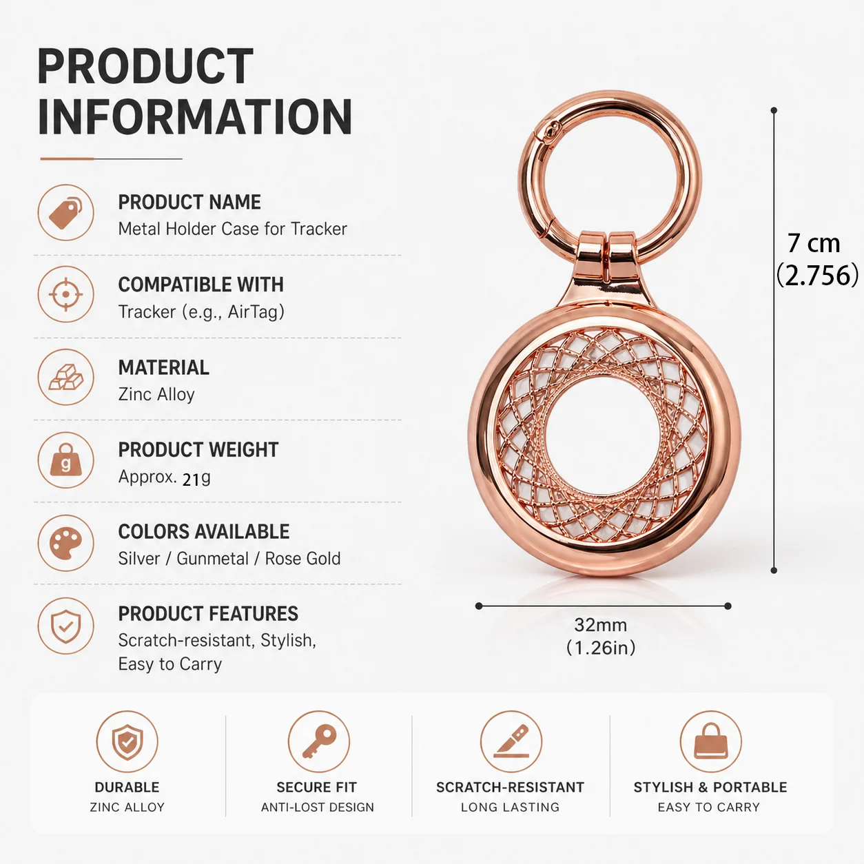 for Apple AirTag Huawei locator protective case/anti loss/anti drop/anti scratch/very suitable for tracking keys, luggage pets.