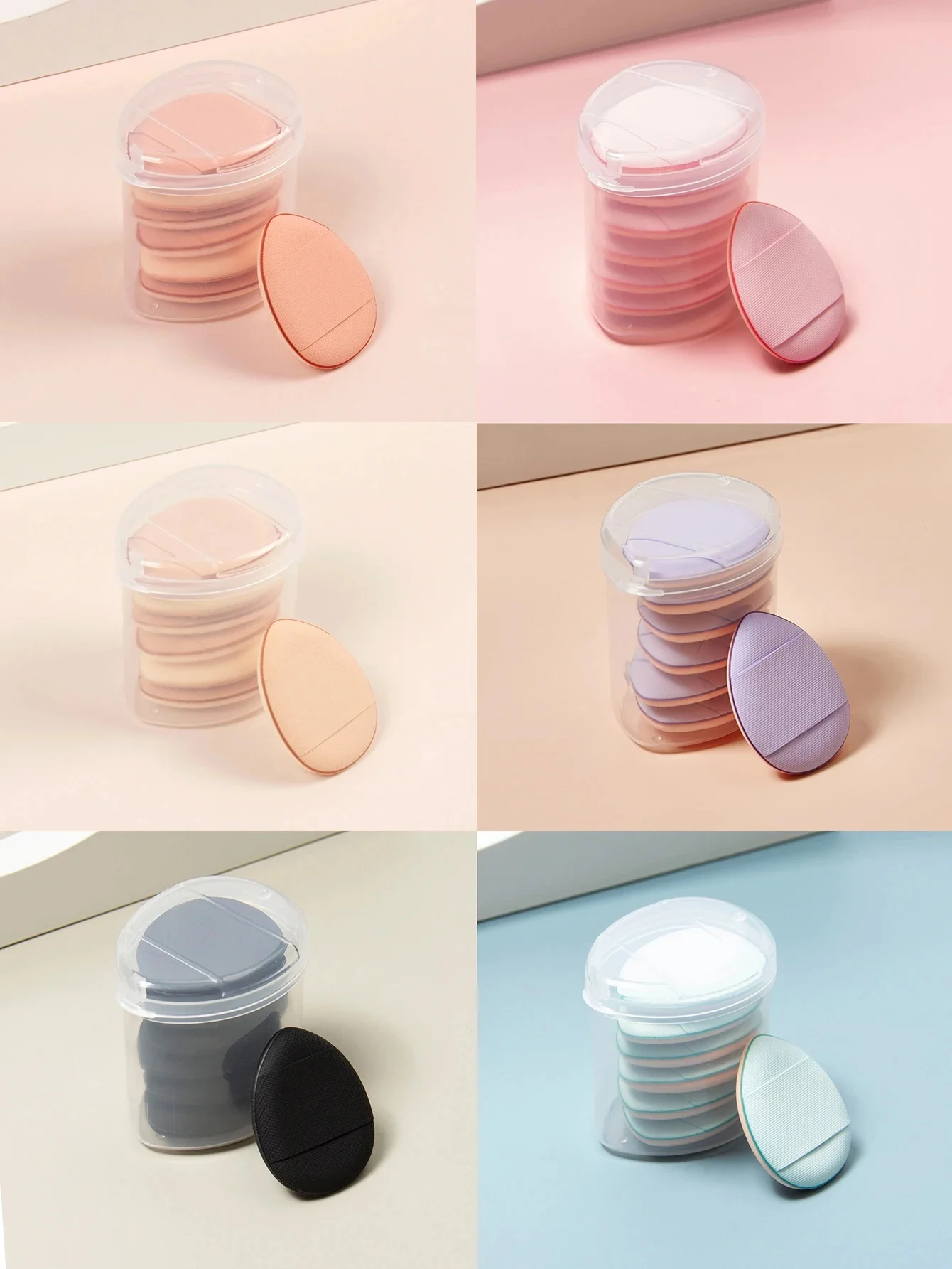 Mini éponges de maquillage bouffantes pour fond de teint, 7 pièces, pour poudre libre, crème à Air, fond de teint, bouffantes de maquillage pour le visage