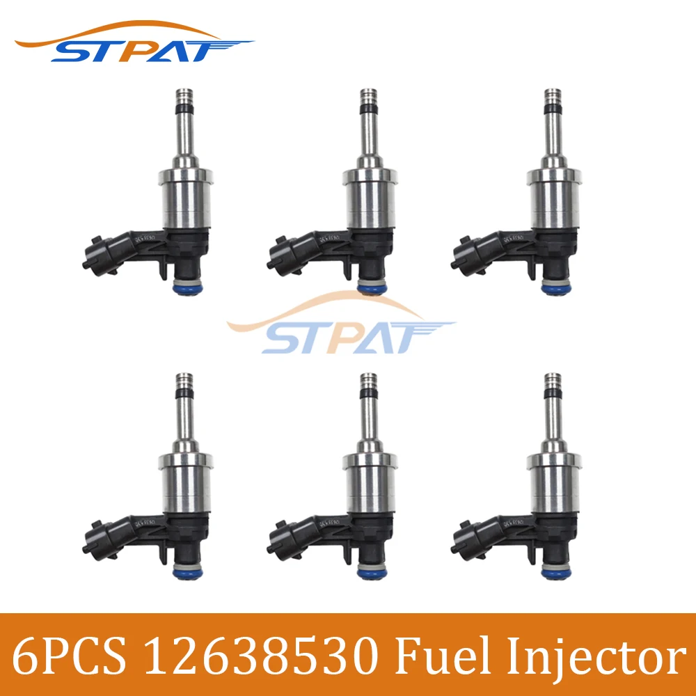 STPAT 6PCS Fuel Injector 12611545 12632255 12638530 12669384 2173445 4G2259 For Buick Enclave Cadillac CTS Chevrolet Camaro GMC