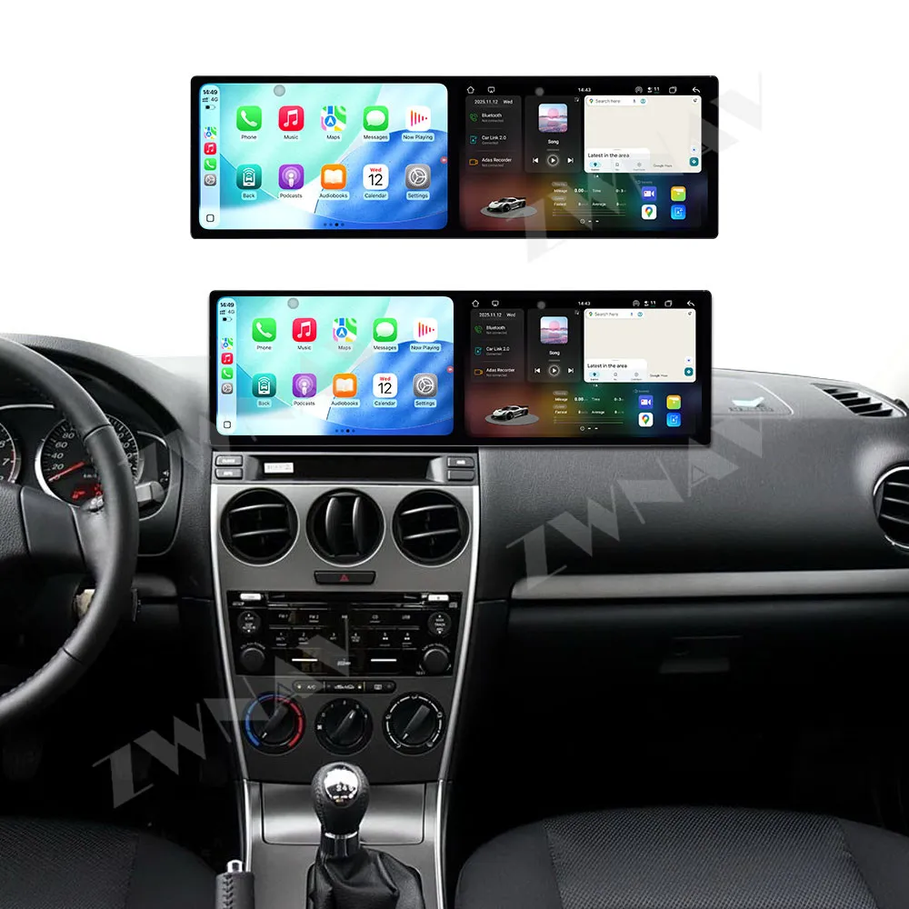 ZWNAV Android 15 Car Radio For Mazda 6 2004-2015 Wireless CarPlay Android Auto DSP Sound GPS Navigation Octa-Core Fast Boot