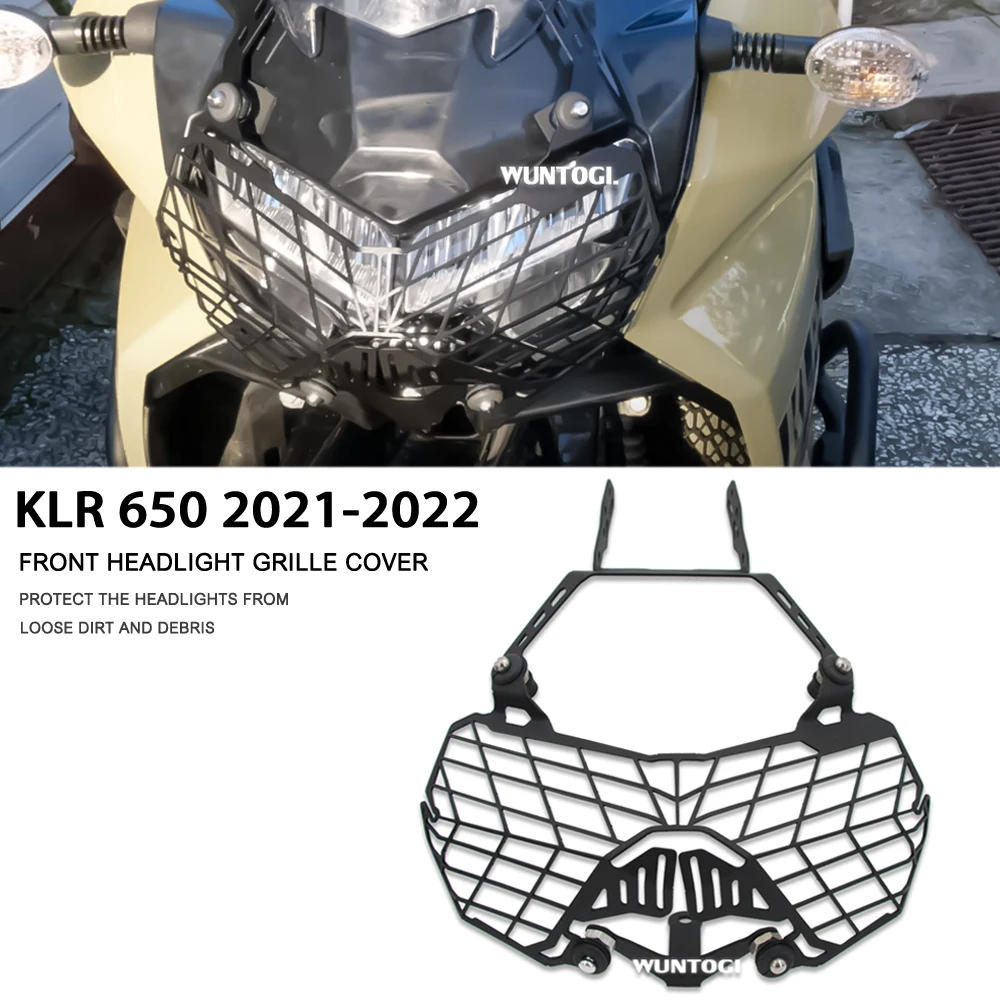 

For Kawasaki KLR650 KLR 650 22-21 Motorcycle Stainless Steel Headlight Protector Grille Front Headlight Grille Cover Protector
