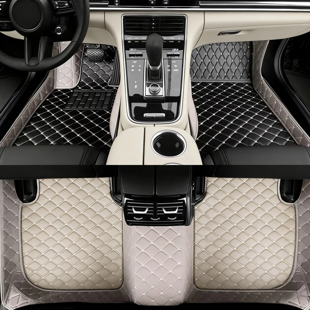 Tapis de sol de voiture en cuir 3D Surround pour Skoda Kodiaq Scout Ambition NS 1.5L 2016-présent 7 places, antidérapants, résistants aux intempéries, résistants à l'usure