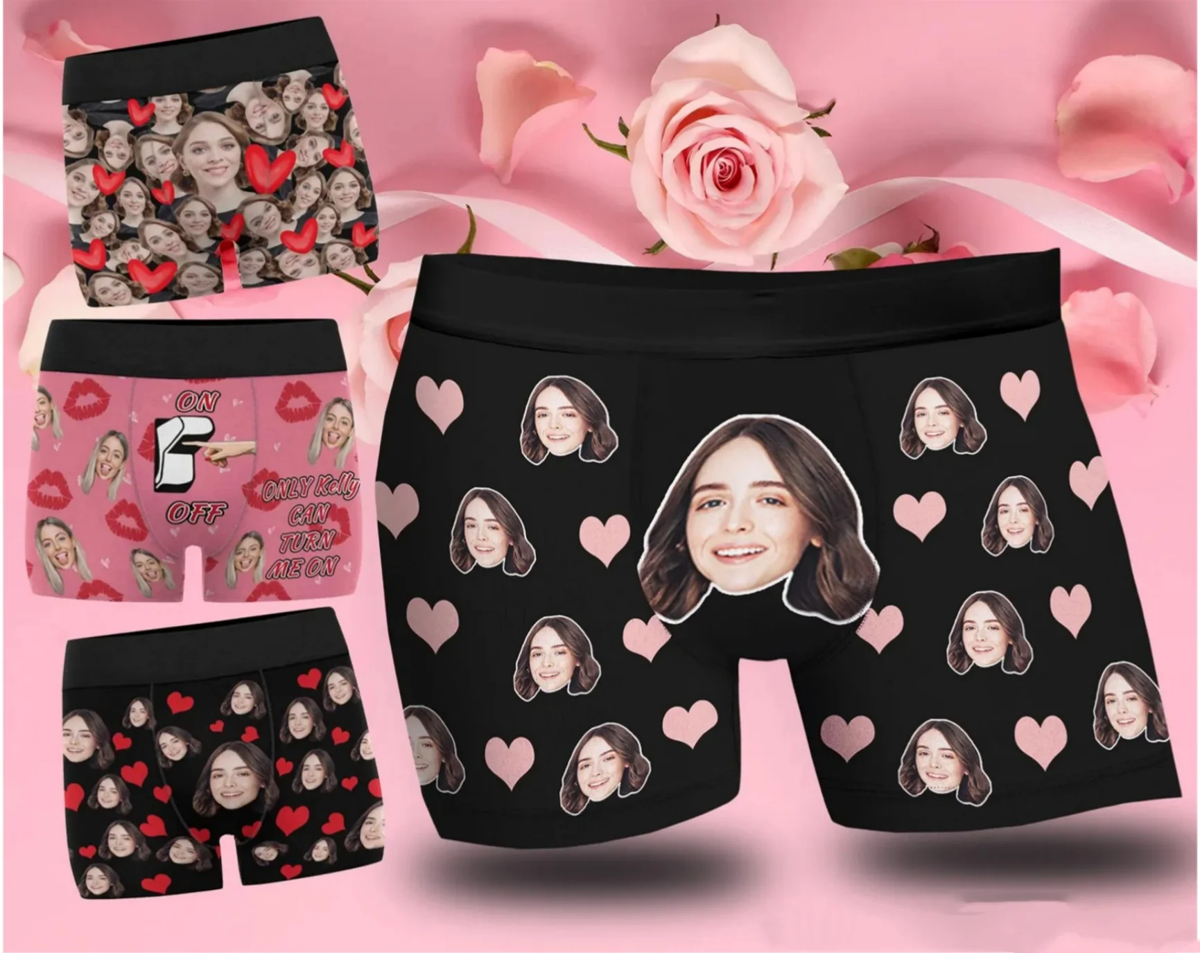 Custom Underwear Men, Personalized Boxer Briefs with Face, Valentines Day Gift for Husband, Custom Boxer Gift for Boyfriend, Men