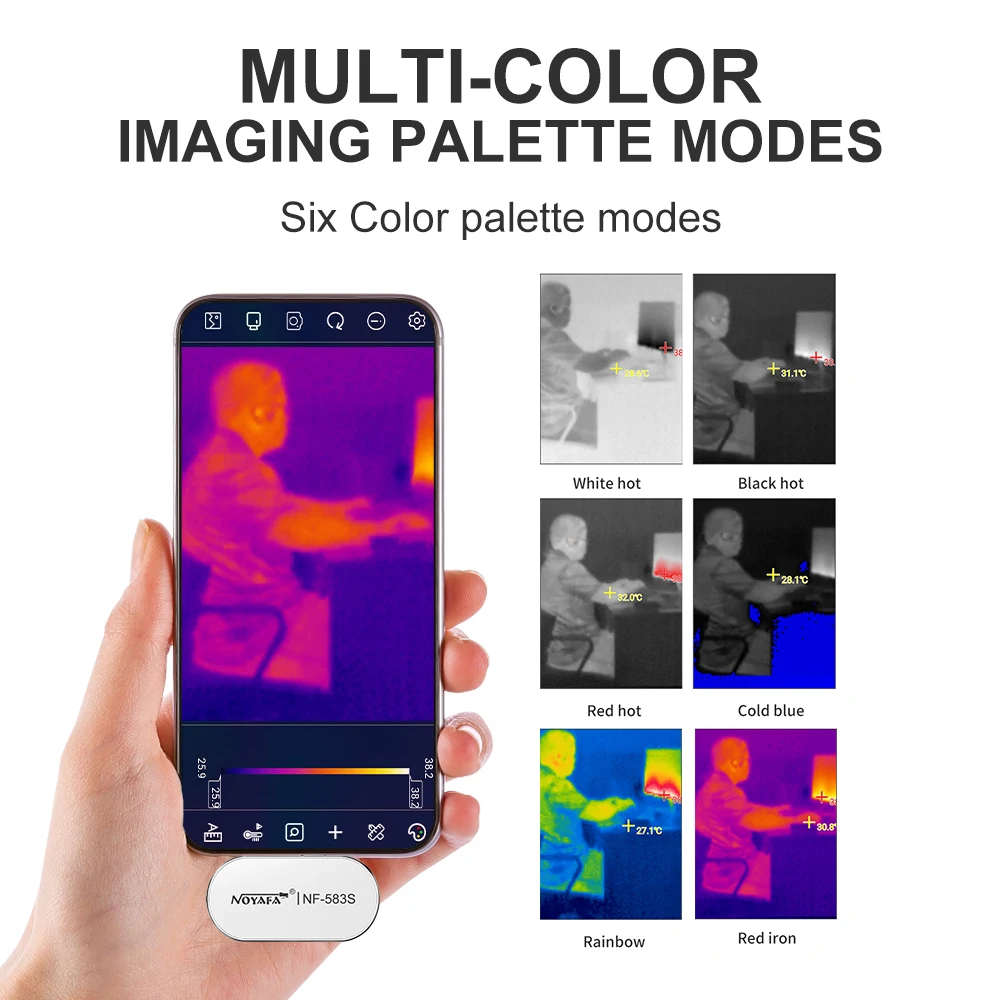 NOYAFA NF-583S Mobile Phone Infrared Thermal Imager Thermal for Android Phone Panel PCB Circuit Repair Imaging Camera Tool