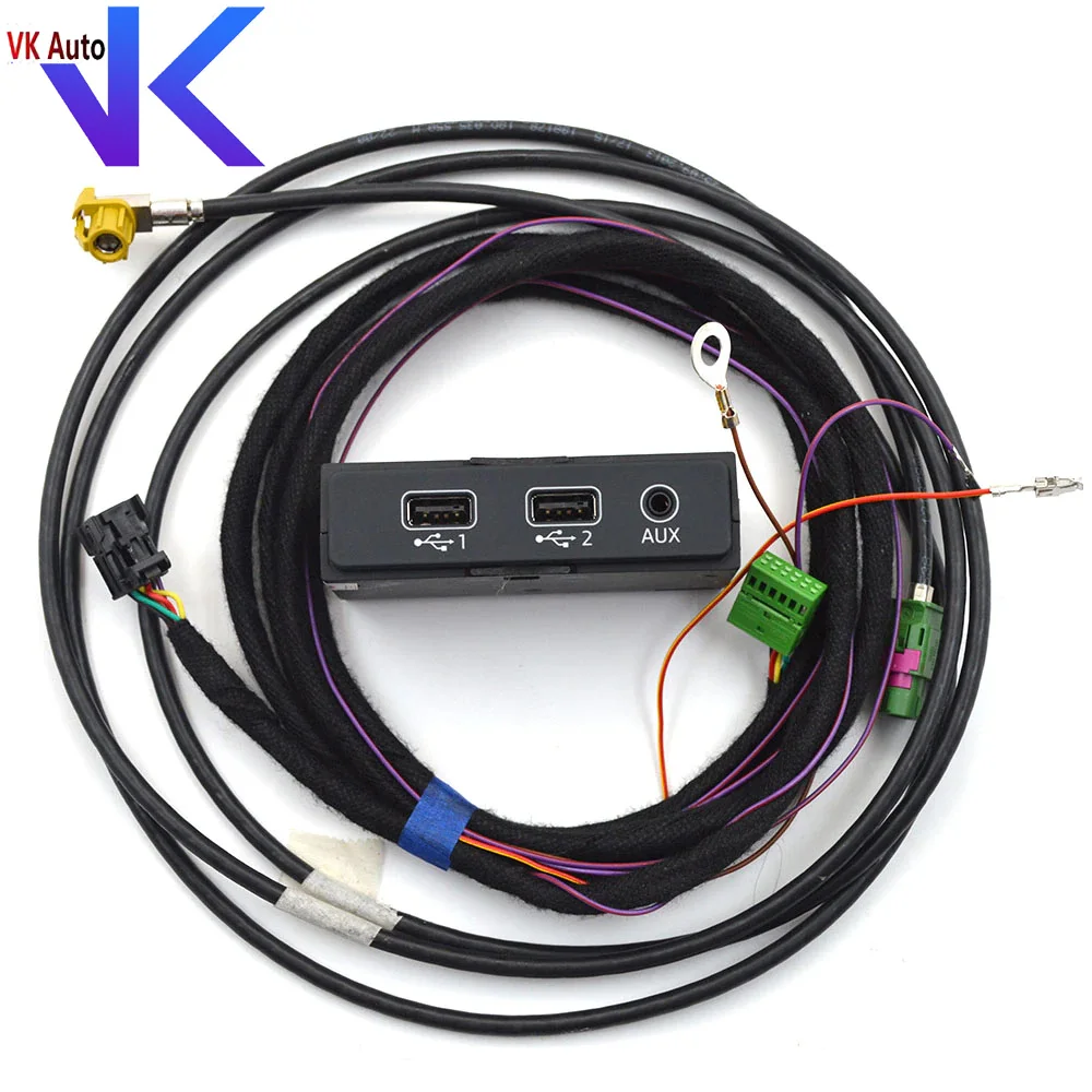 For VW Audi A4 B9 A5 B9 Q5 8W MIB 2 CarPlay MDI USB AUX IN Plug Cable 8W0 035 736 8W0035736 4M0 035 736 4M0 035 736