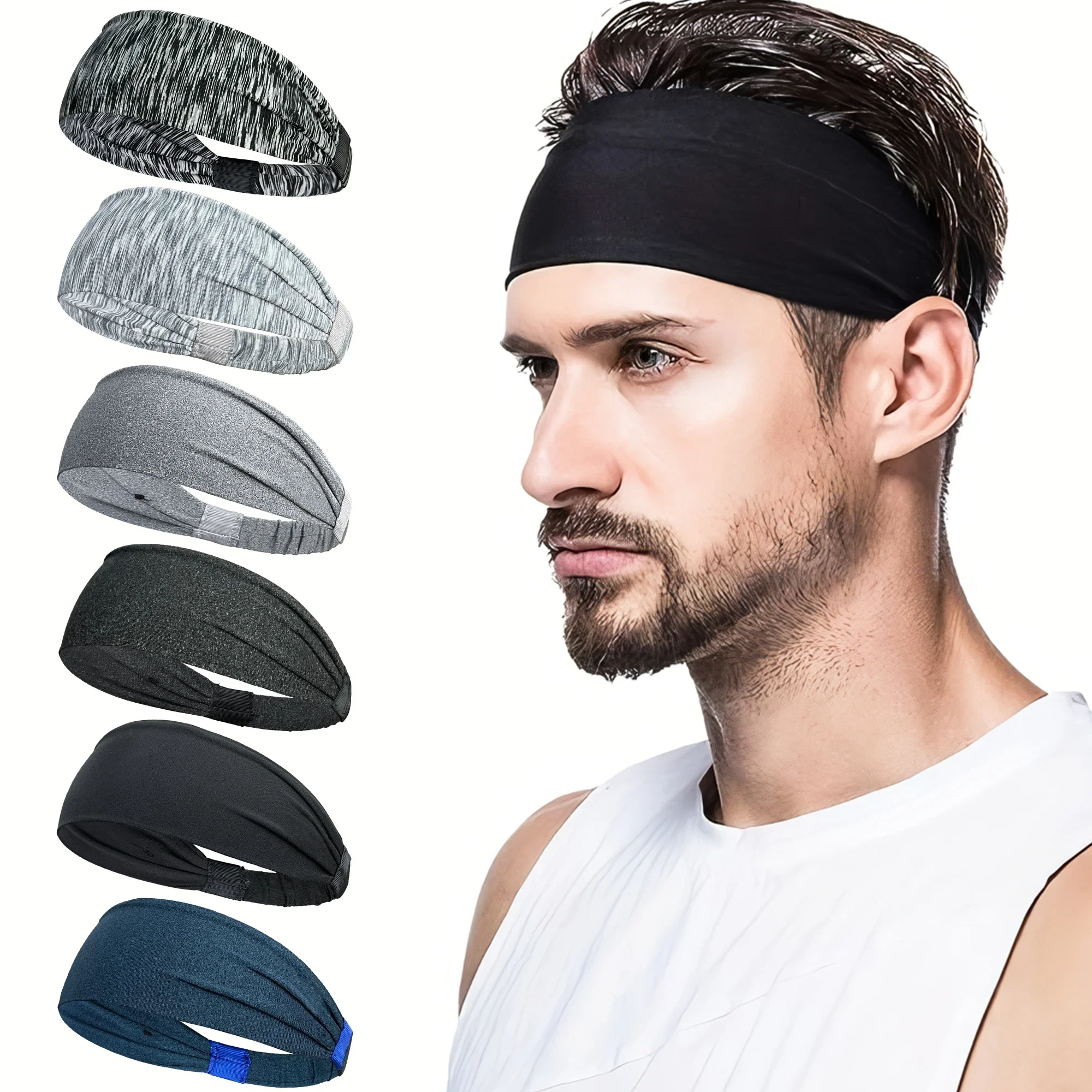 Soft Elastic Sports Headbands para homens e mulheres, Yoga Sweat Hair Bands, Stretch Outdoor