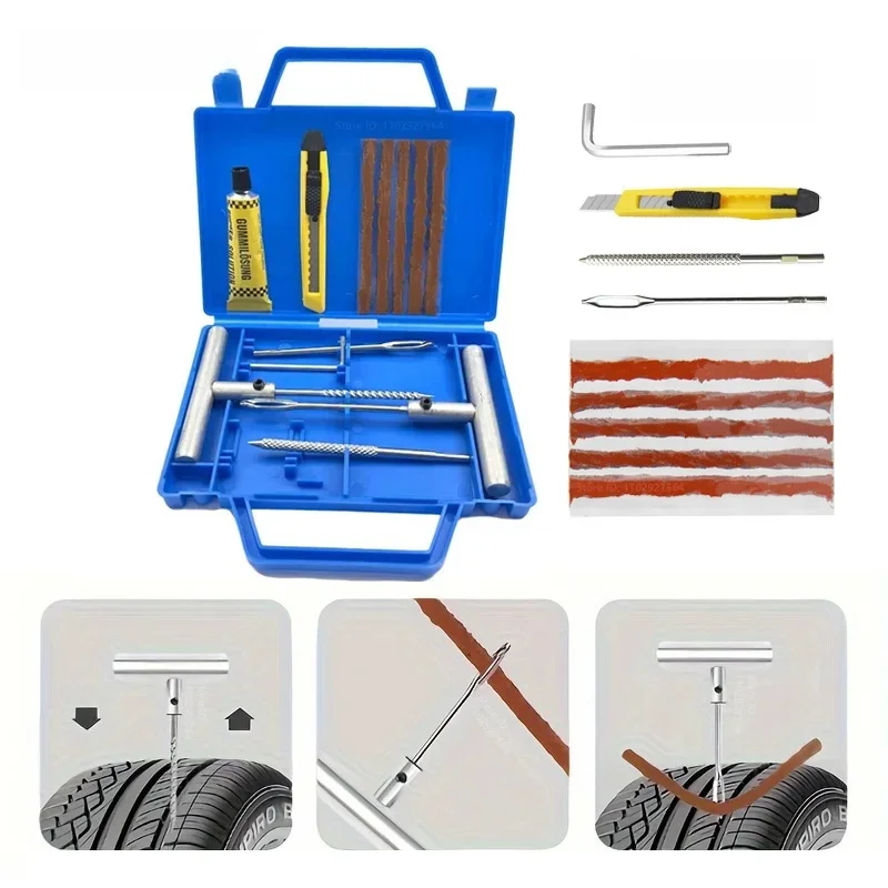 AliExpress NONE ZFOUEK Car Tire Repair Tool Tire Repair Kit Studding Tool Set Auto Bike Motorcycle Tire Repair Puncture Plug Car Accessories