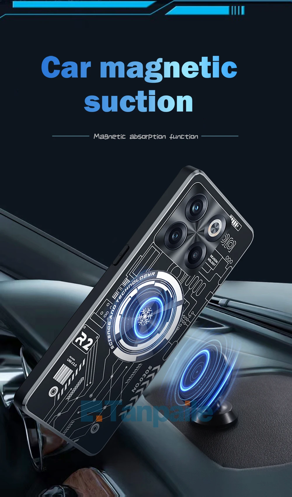 Tanpaile Magnetic Cooling Phone Case For Oneplus ACE Pro 10T 10 Pro 10Pro Shockproof Copper Heat Dissipation Metal Back Cover