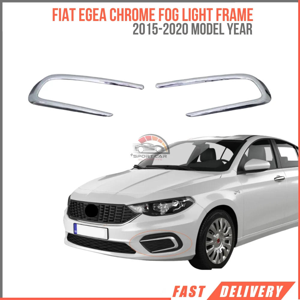 

Stainless For Fiat Egea Chrome Fog Light Frame 2015- 2020 2 Pieces Set Left Right High Quality Car Accessories