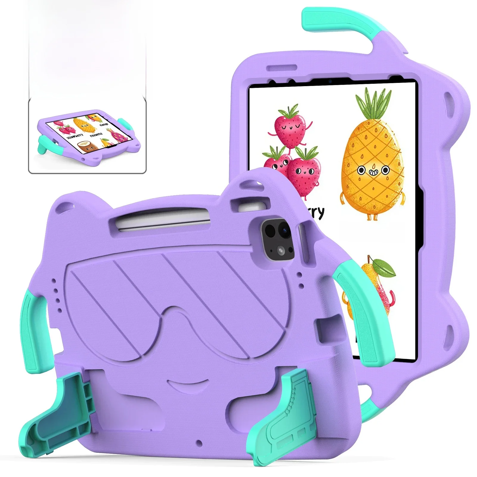Etui EVA z uchwytem i podstawką dla dzieci na iPada Air 11 2025 2024 Pro 11 10.5 Air 4 5 10.9, pokrowiec na tablet dla iPada 12, 11, 11th, 10th, 9th — zdjęcie produktu 7