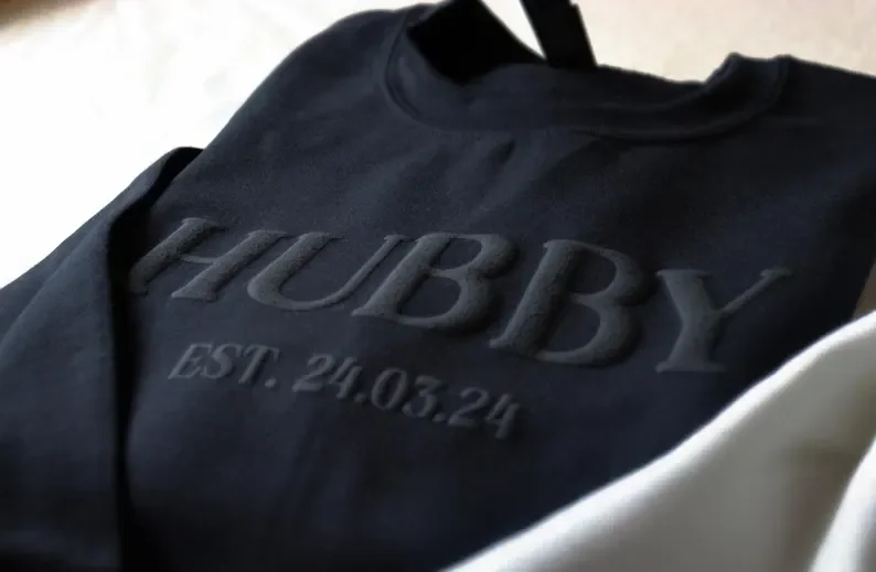 سويت شيرت مخصص للزوجة والهوبي منتفخ، سويت شيرت مخصص، هدية زفاف، هدية لها، هدية له #4