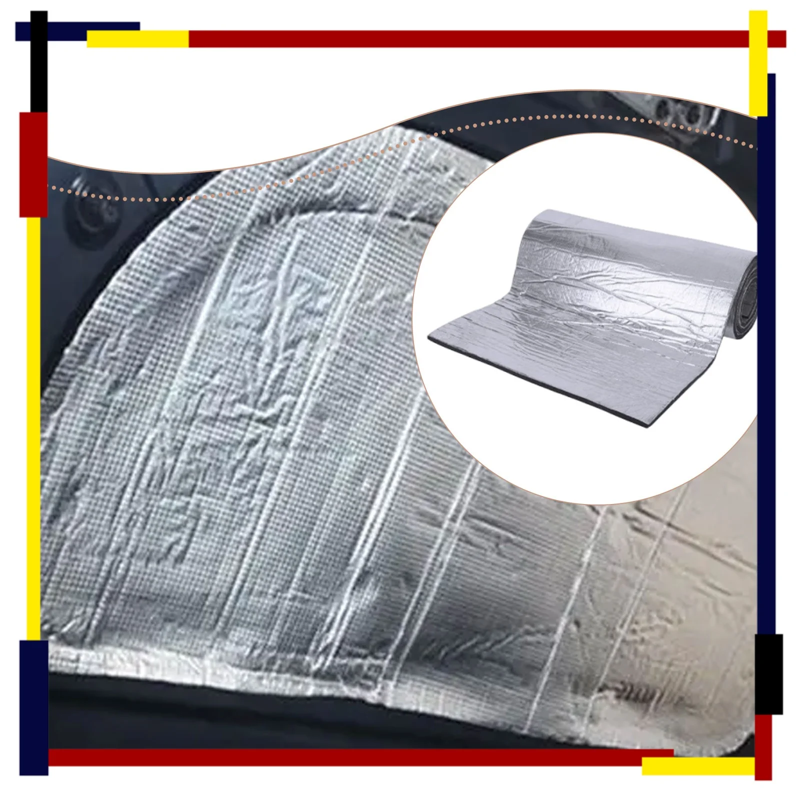 Car Sound Heat Insulation Mat 40 x 100 cm Sheet for Vehicles Hood Truck Sound Deadening Proofing Waterproof Pad Cover