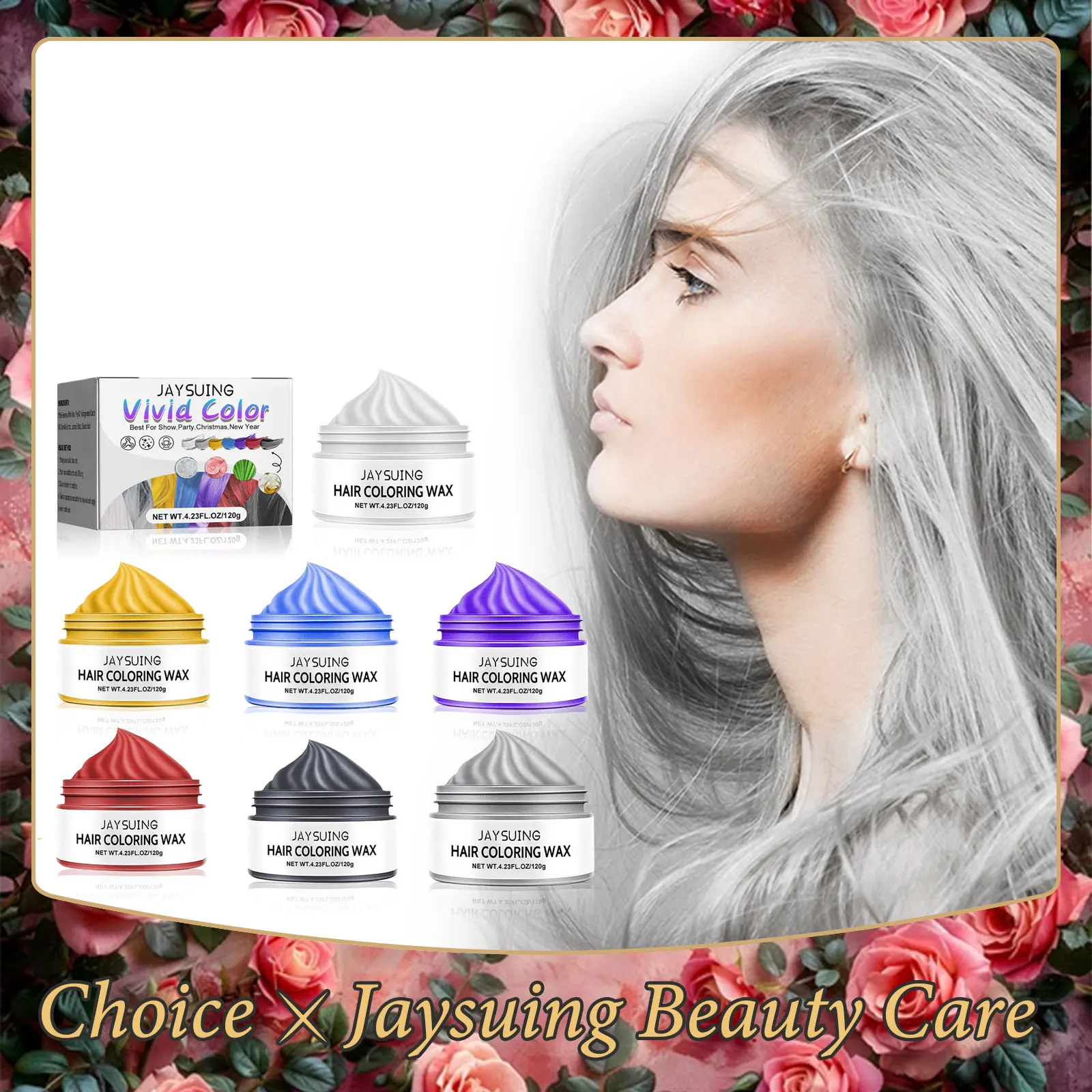 Temporary Hair Color Wax Coloring Styling Pomade Mild DIY White Covering Nourishing Hair Clay Strong Paste Gel Hair Dye Cream