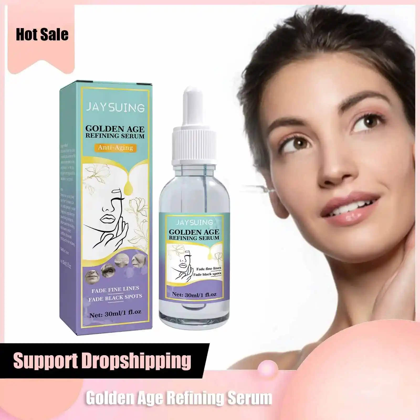 Anti Wrinkle Serum Collagen Firming Face Forehead Neck Fine Lines Around Eyes Dark Spots Brighten Hyaluronic Acid Tender Essence