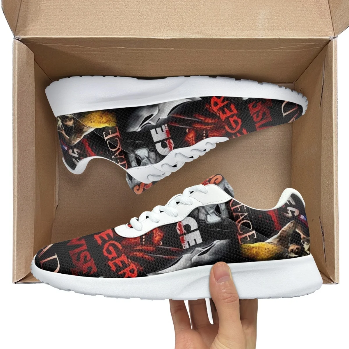 Movie Horror Killer Print Women Non-slip Durable Outdoor Sneakers Teen Casual Shoe Wear-Resistant Gym Tennis Shoes Zapatos Mujer