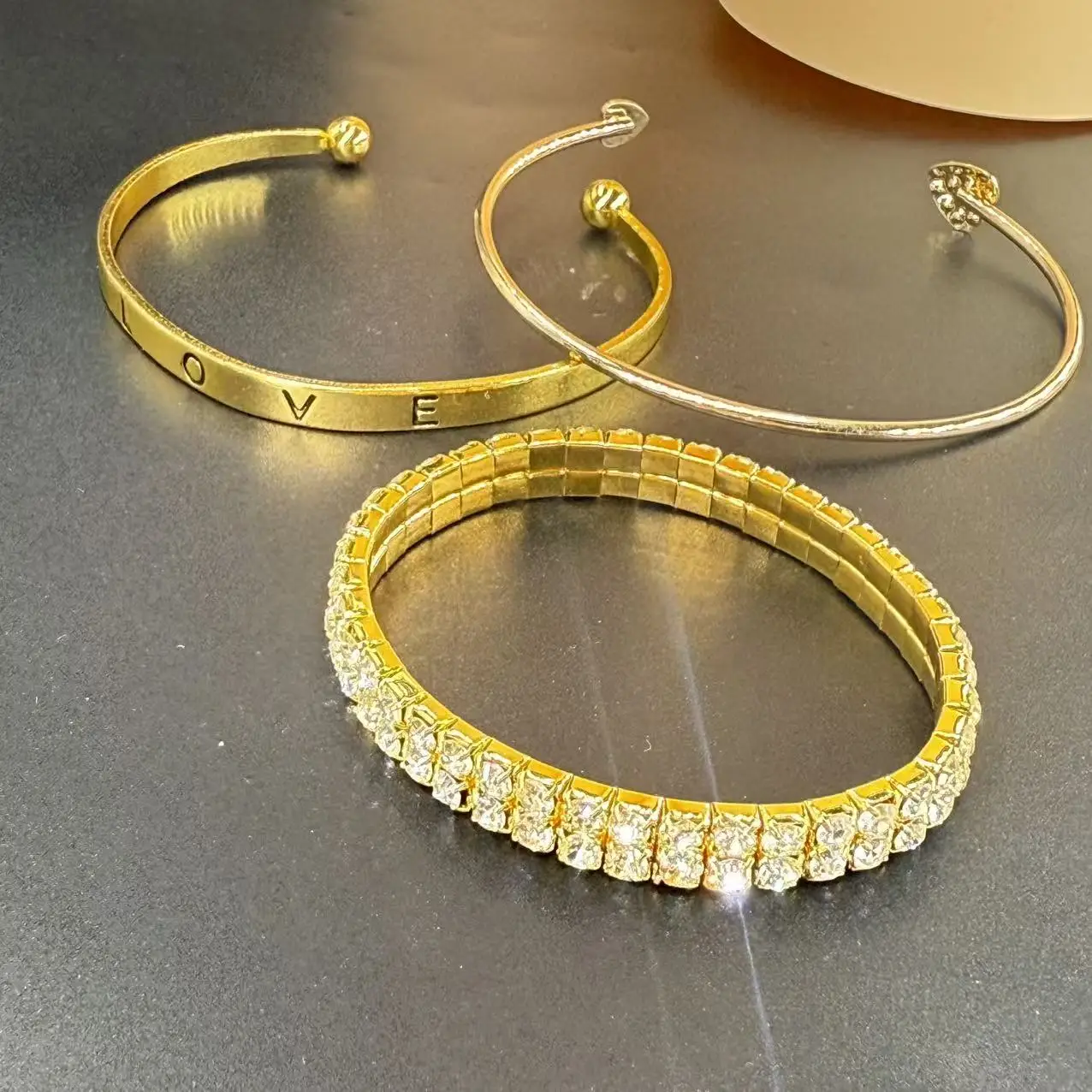 طقم مجوهرات مكون من 3 قطع، سوار قابل للتعديل على الطراز البوهيمي مع لهجات الزركونيا هدية عيد ميلاد، هدية الهالوين #2