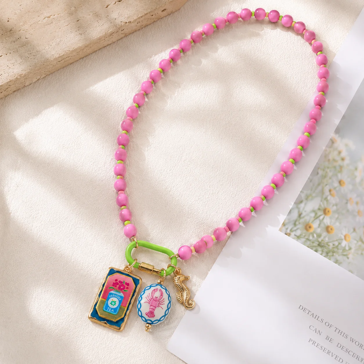 Boho Colorful Beaded Necklace for Women Delicate Multi Layer Fish Pendant Necklaces Summer Beach Elegant Jewelry Party Gift