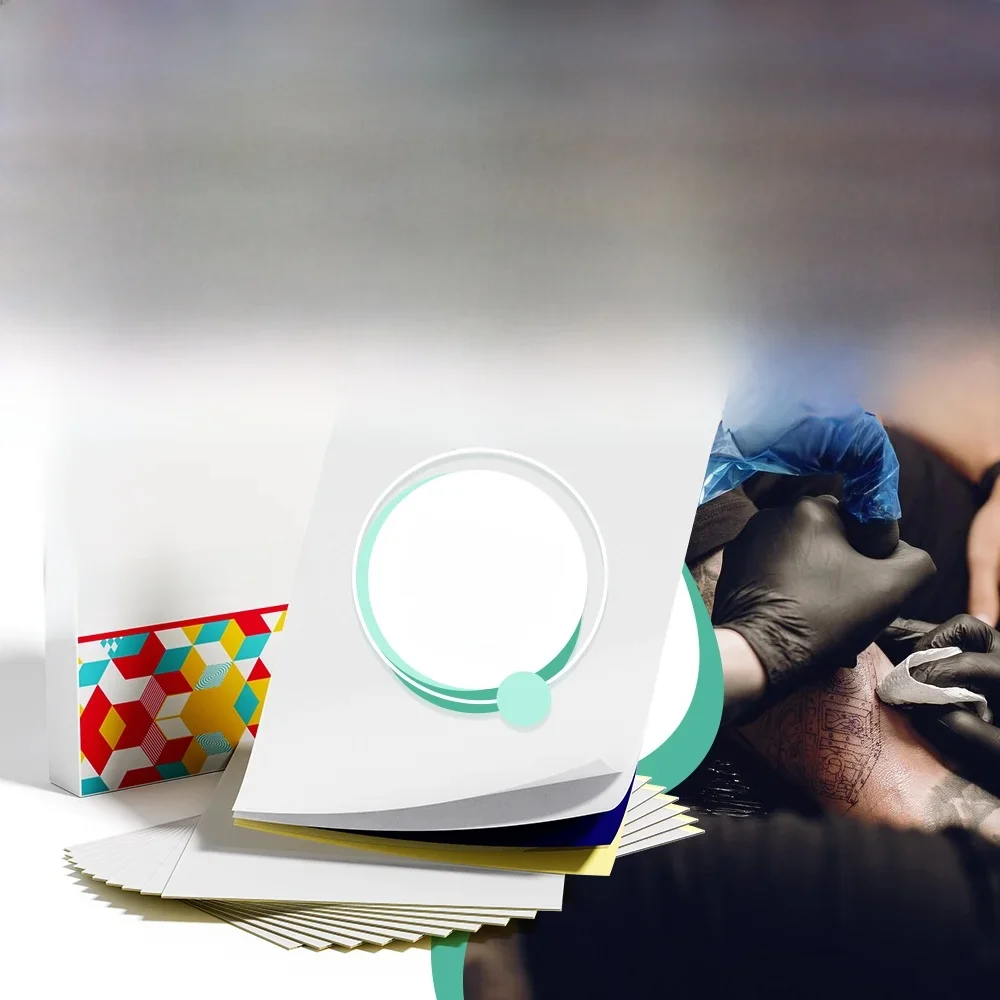 Papier de transfert thermique pour tatouage, 100 feuilles, format A4, compatible pour imprimante Phomemo M08F M832 M834 M835 A4