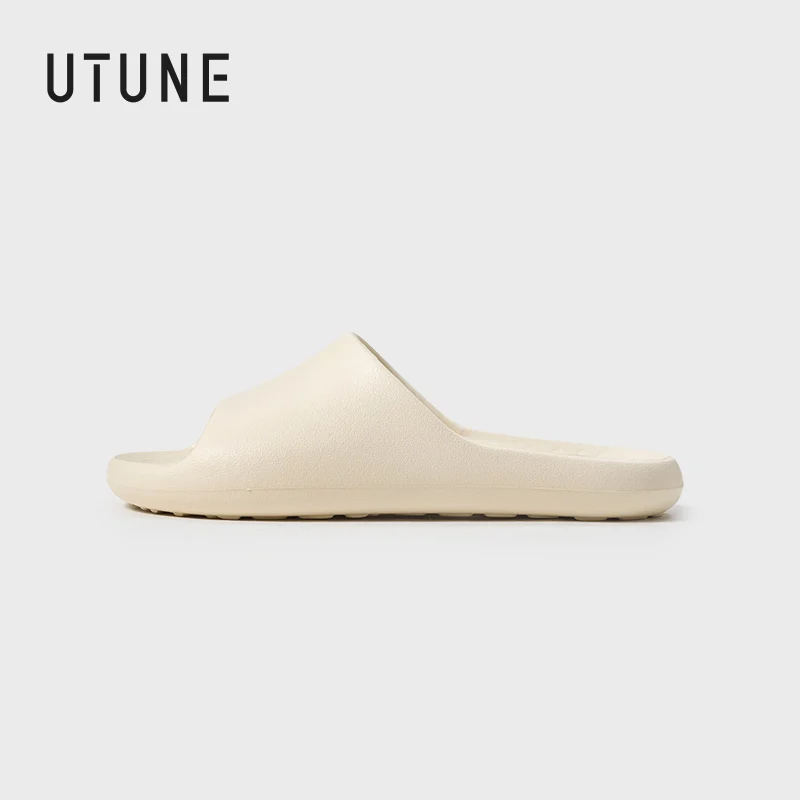 UTUNE Summer Soft Sole Slides for Men and Women Unisex Comfortable Non-Slip Sandals for Indoor Outdoor Home Bathroom Beach Shoes