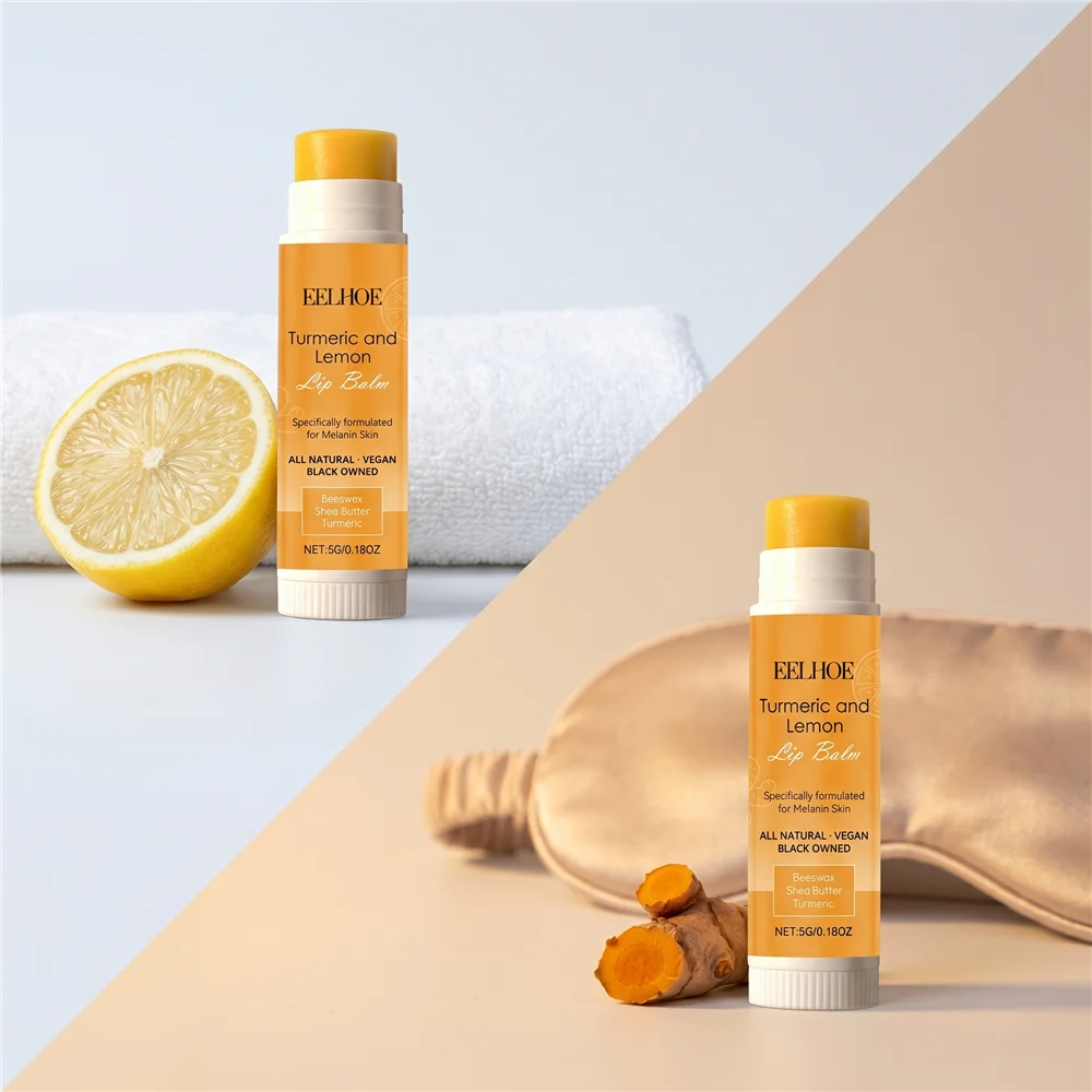 Turmeric Lemon Lip Balm Moisturizing Smoothing Hydrating Lip Care Essence Natural Radiance Daily Protection Professional Skincar