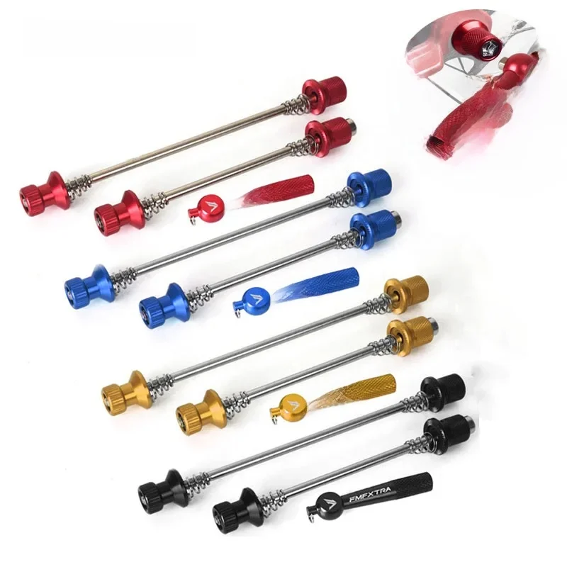 AliExpress YTYIN Huagu Quick-release Poles Mountain Bike Aluminum Alloy Screw Anti-theft Road Bike Lightweight Front Rear Axle Center Poles