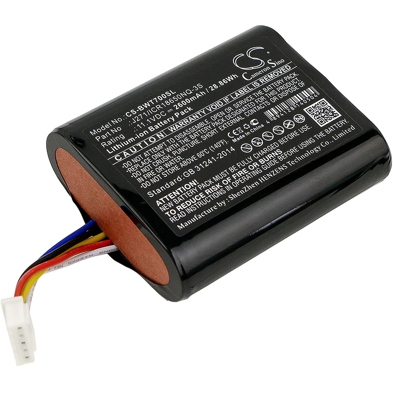 

Battery for Bowers & Wilkins T7 J271/ICR18650NQ-3S 11.1V/mA