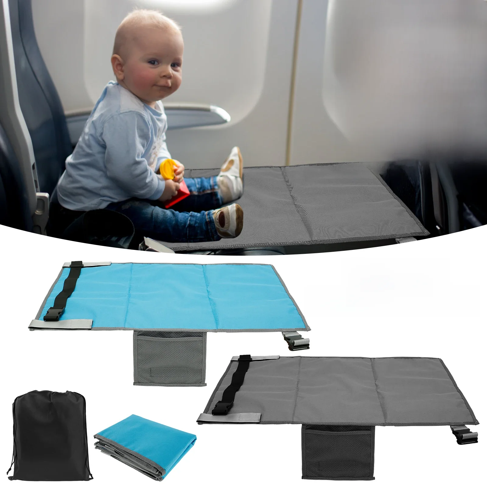Lit d'avion de voyage pour enfants, pédales portables pour enfants, repose-pieds, hamac, repose-pieds pour bébé, extension de siège d'avion pour tout-petits