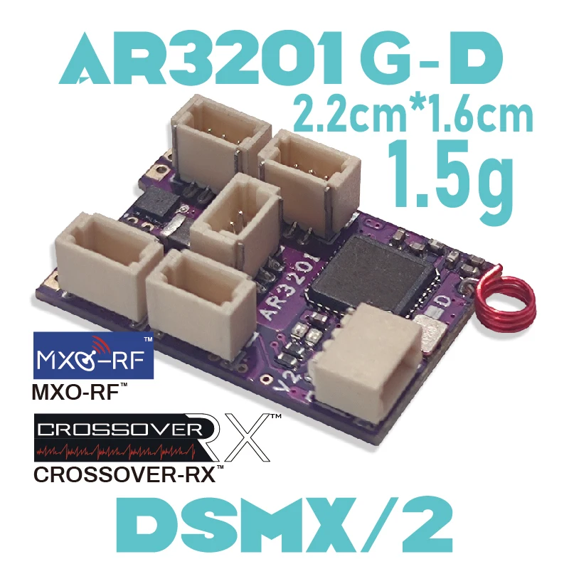 CROSSOVER-RX AR3201G-D(DSMX/2) Built-in2 brushed ESCs/6CH MicroRX/TELEM/SR3X/GYRO