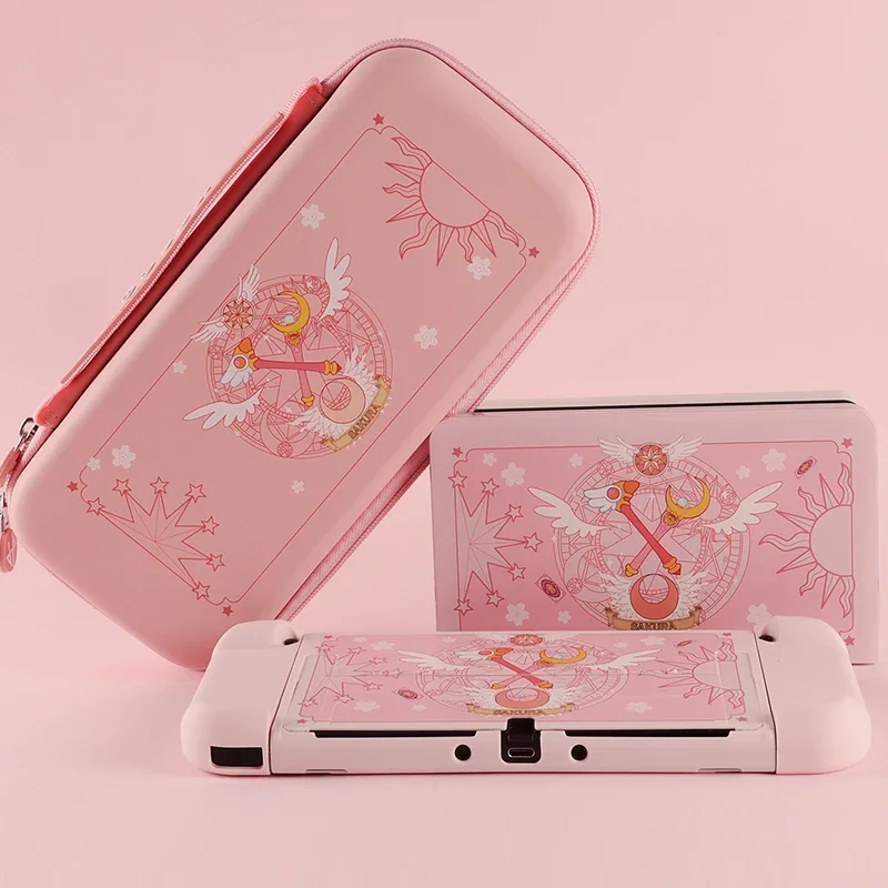 Przełącznik NS/Oled akcesoria do gier Sakura różowe etui ochronne Funda dla przełącznika Nintendo OLED Case obudowa Joycon obudowa — zdjęcie produktu 7