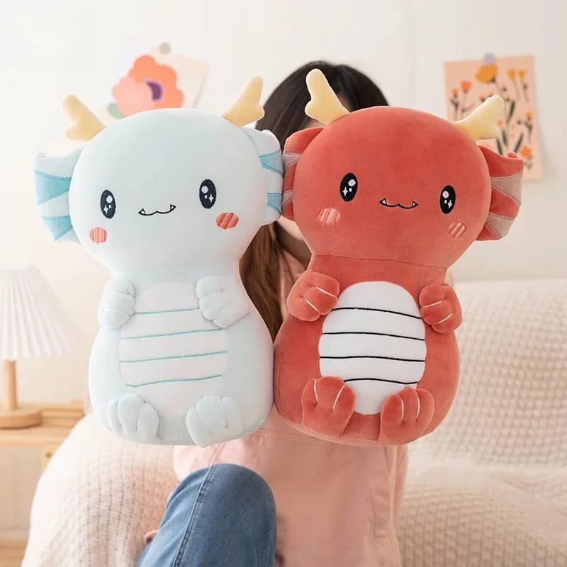 18-30cm Kawaii wypchane zwierzę aksolotl Peluches Super miękkie słodkie dziecko Newt urocza poduszka do przytulania dla dzieci dziewczyna — zdjęcie 2
