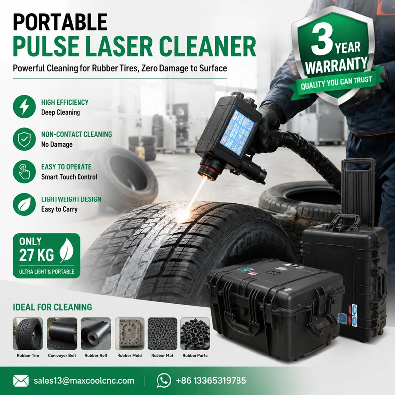 Mini Fiber Pulse Laser Cleaner Machine with Carry Case Portable Rust Removal System for Machinery Parts Metal Automotive Repair