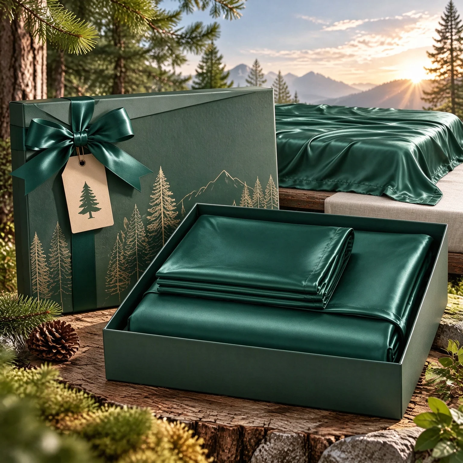 Solo Mattress Cover, Graceful Radiant Surface, Adds Luxurious Ambiance, Private Rest Space Upgrade Decor, Stable Hold, Twin Full Queen King Sizes