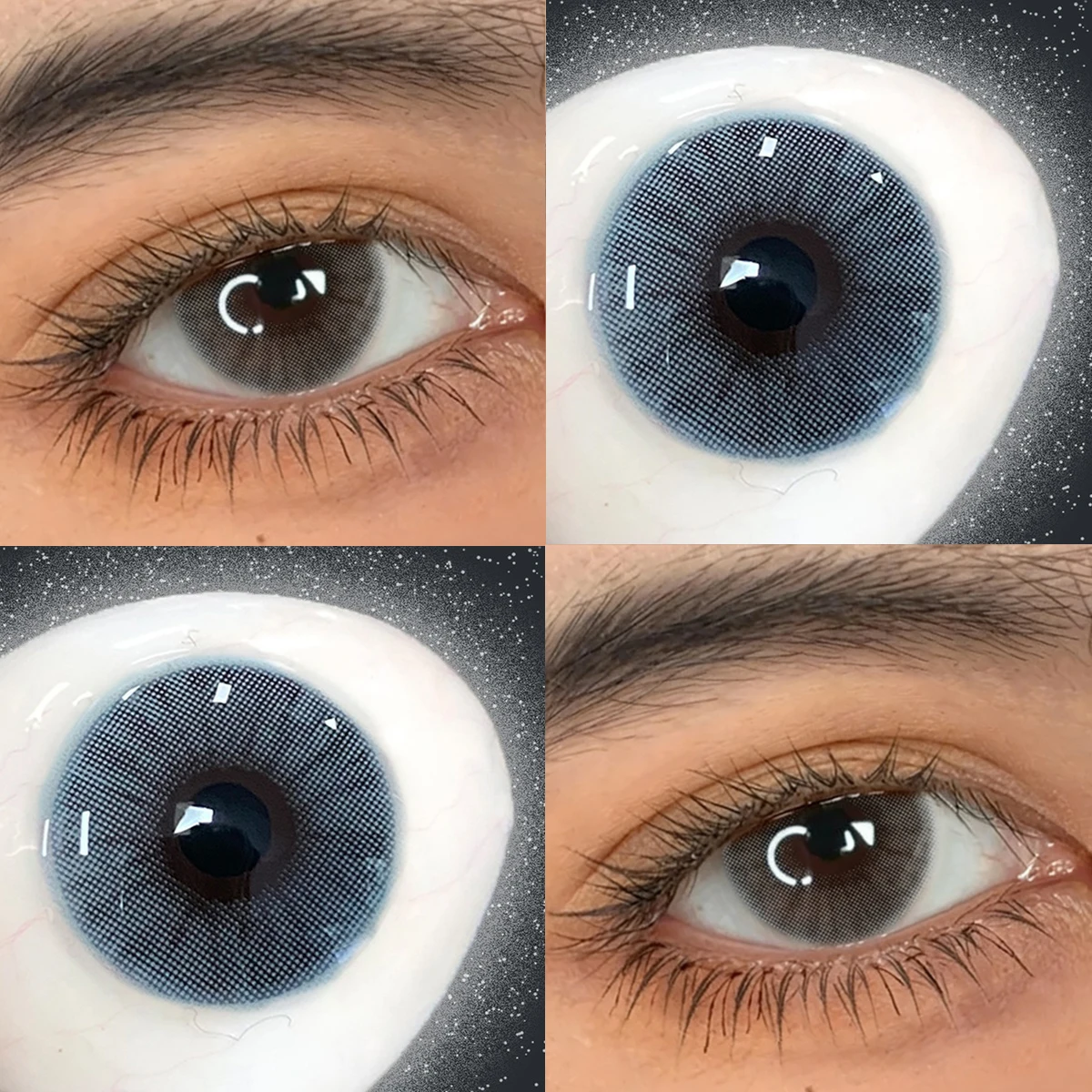 Visuashow Hidrocorcolor Bernstein-Braune Farblinsen für Augen, mit Natürlicher Kleiner Pupille, Jährlich mit Stärke. Weich und bequem, perfekt für den täglichen Gebrauch und das elegante Schönheits-Make-up – Detail 9