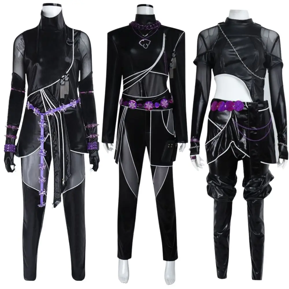 Disfraz de Kpop Rumi Zoey Mira para adulto, disfraz para mujer y niña, ropa de cuero, trajes de juego de rol, traje de Carnaval de Halloween