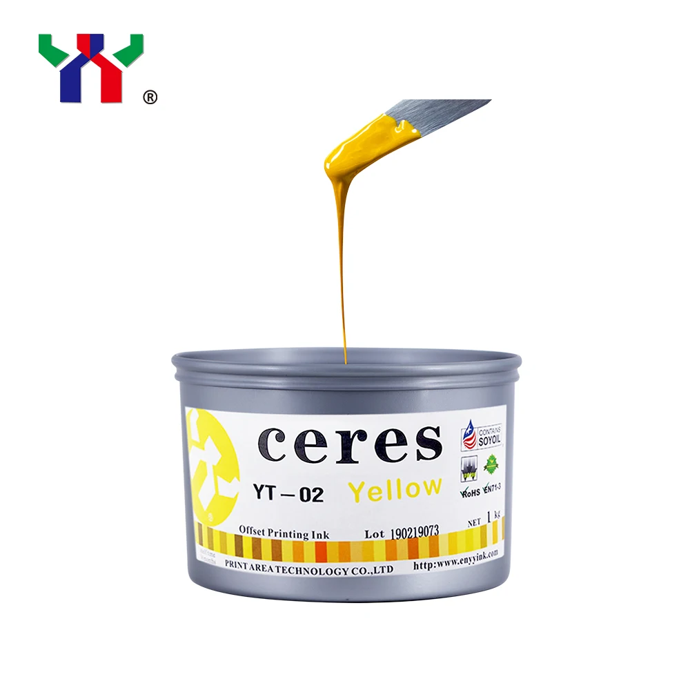 Yellow/YT-02 ECO-Friendly High Gloss Sheet-fed Offset Printing Ink/ good quality,fine workmanship product/nature dry
