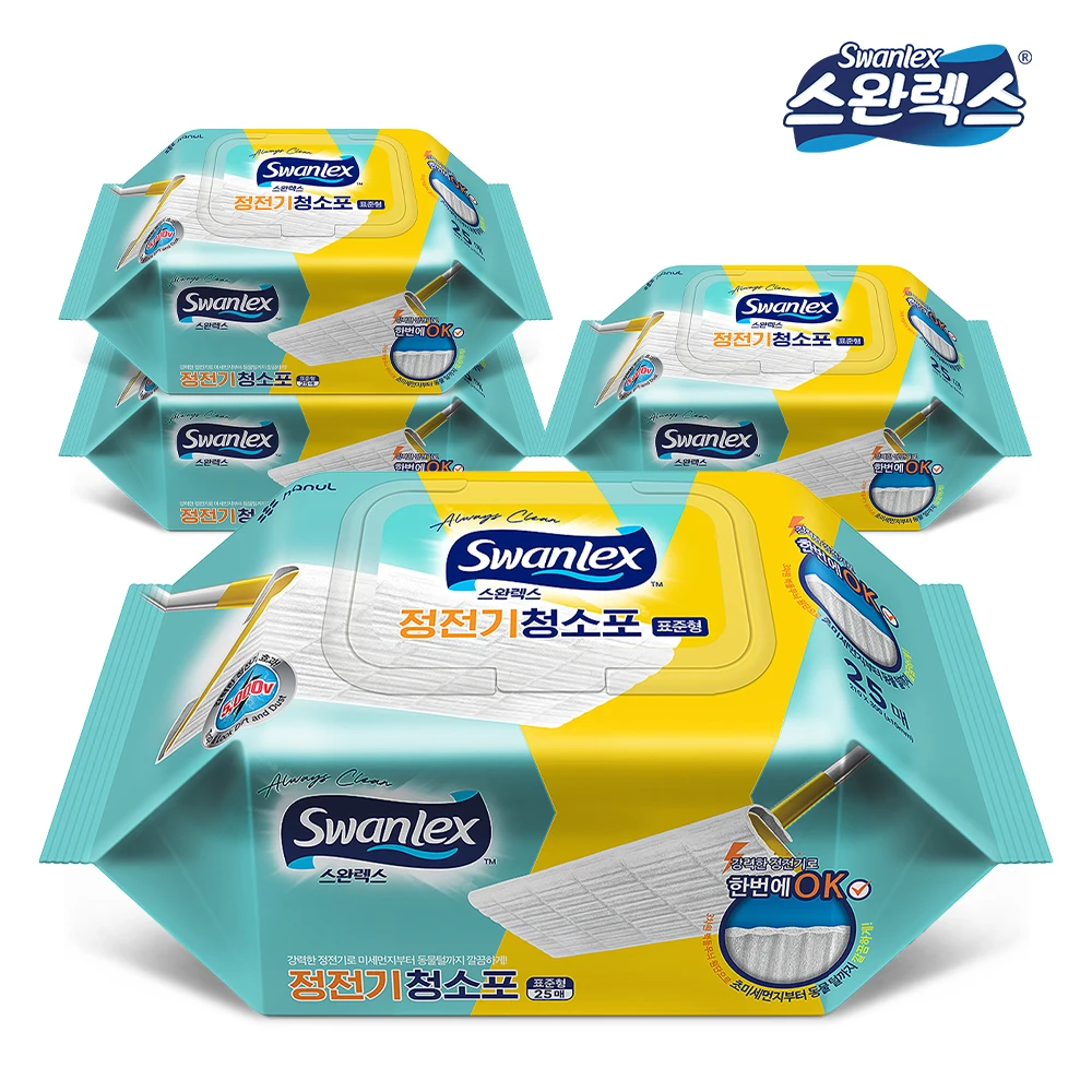 Swan Rex High-weight 60gsm static electricity cleaning package standard type (cap type) 25x4 Pack