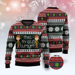 Xmas Santa Claus Cat Animal Colorful Tattoo Retro 3DPrint Funny Christmas Ugly Knitted Sweater Harajuku Casual Long Sleeves X2