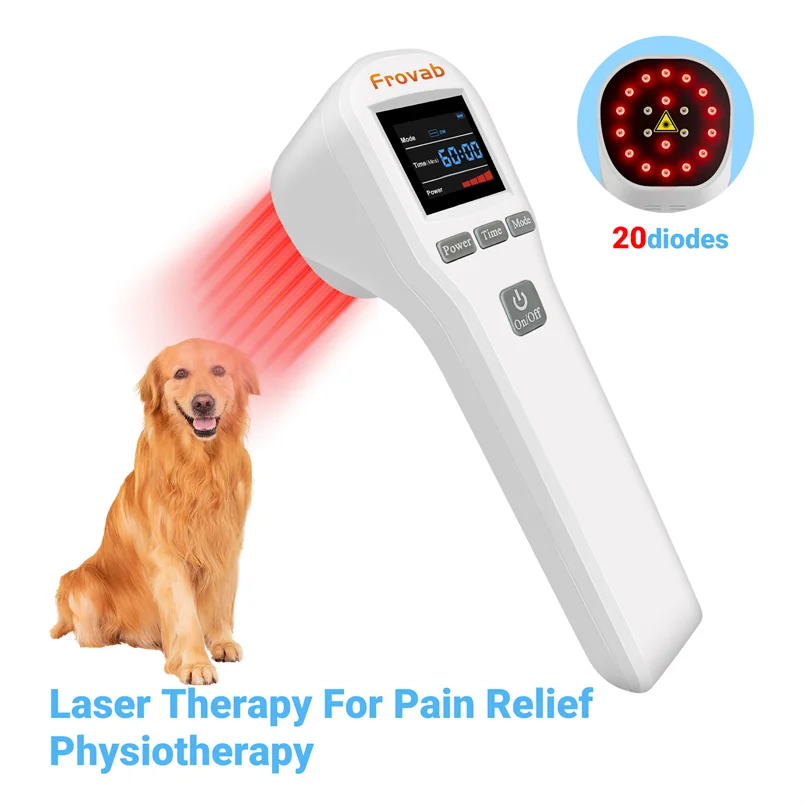 880mW Handheld Cold Laser Therapy Device 650 X 808 nm Class 4 20 Laser Beam Therapy Rehabilitation Therapy Hot Spots at Home